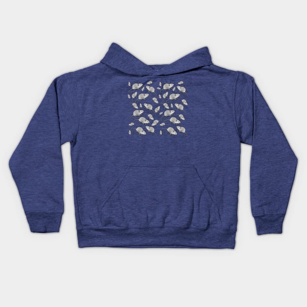 Funny Rat Ageddon Rodent Pattern Kids Hoodie by ellenhenryart